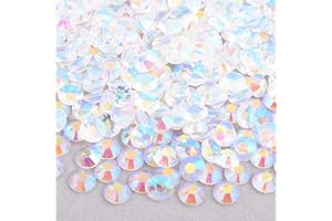 SUKIIY 5000PCS Resin Flatback Rhinestones, Mix Sizes 2mm 3mm 4mm 5mm 6mm Clear AB Jelly Flatback Resin Rhinestones for Tumbler, Mugs, Bottles Crafts, Bling Glitter Rhinestones for Nail Face Art