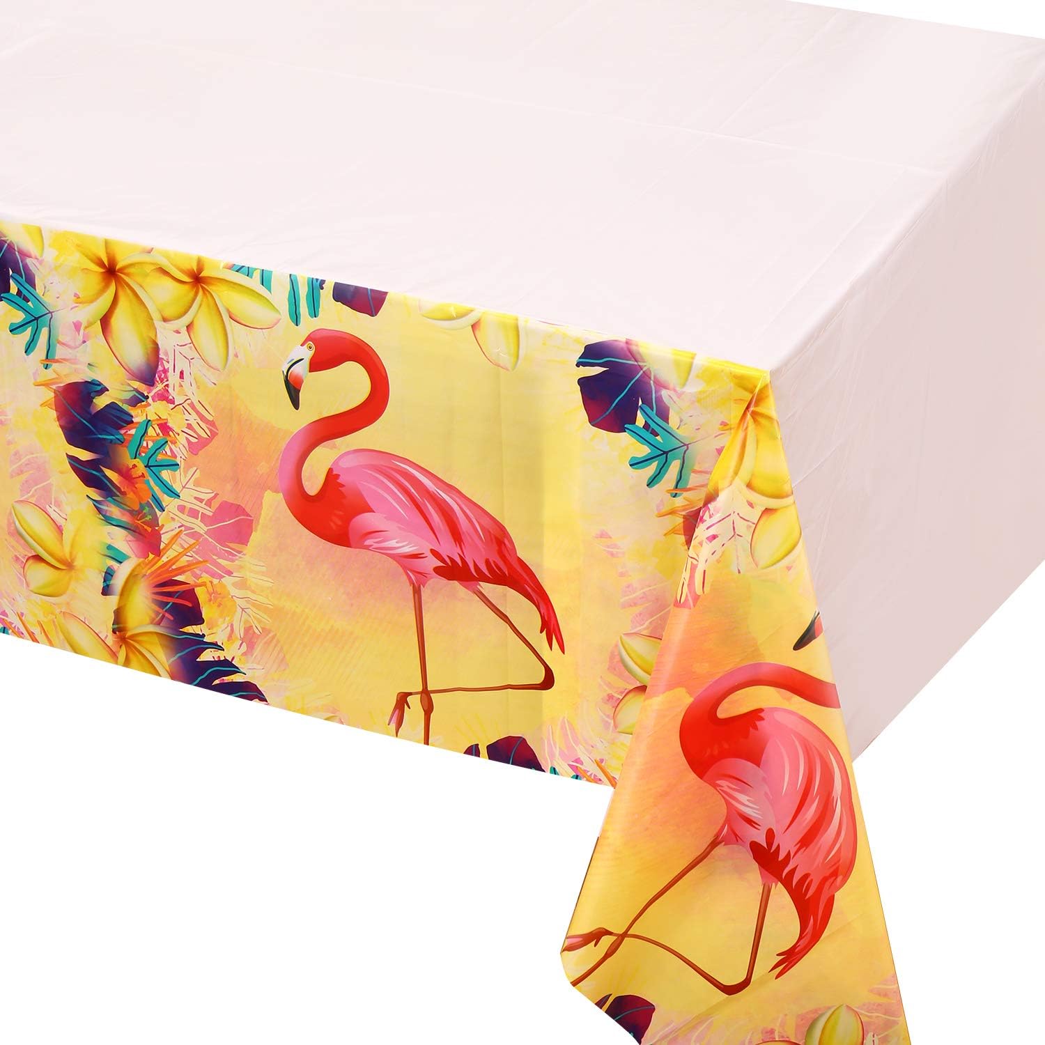 FZR Legend Flamingo Tablecloth - 52"x90",Disposable Table Covers | Tropical Luau Picnic Birthday Party Supplies Decorations (1)