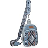 Wrangler Aztec Crossbody Sling Bag for Women Fanny Pack Shoulder Chest Bag Purse