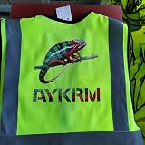 AYKRM Personalised Hi Vis Safety Vest 21 Colors Zipper Pockets EN20471 view 4