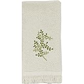 Avanti Linens Greenwood Fingertip Towel, Ivory, 18.00" x 11.00"