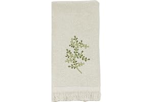 Avanti Linens Greenwood Fingertip Towel, Ivory, 18.00" x 11.00"