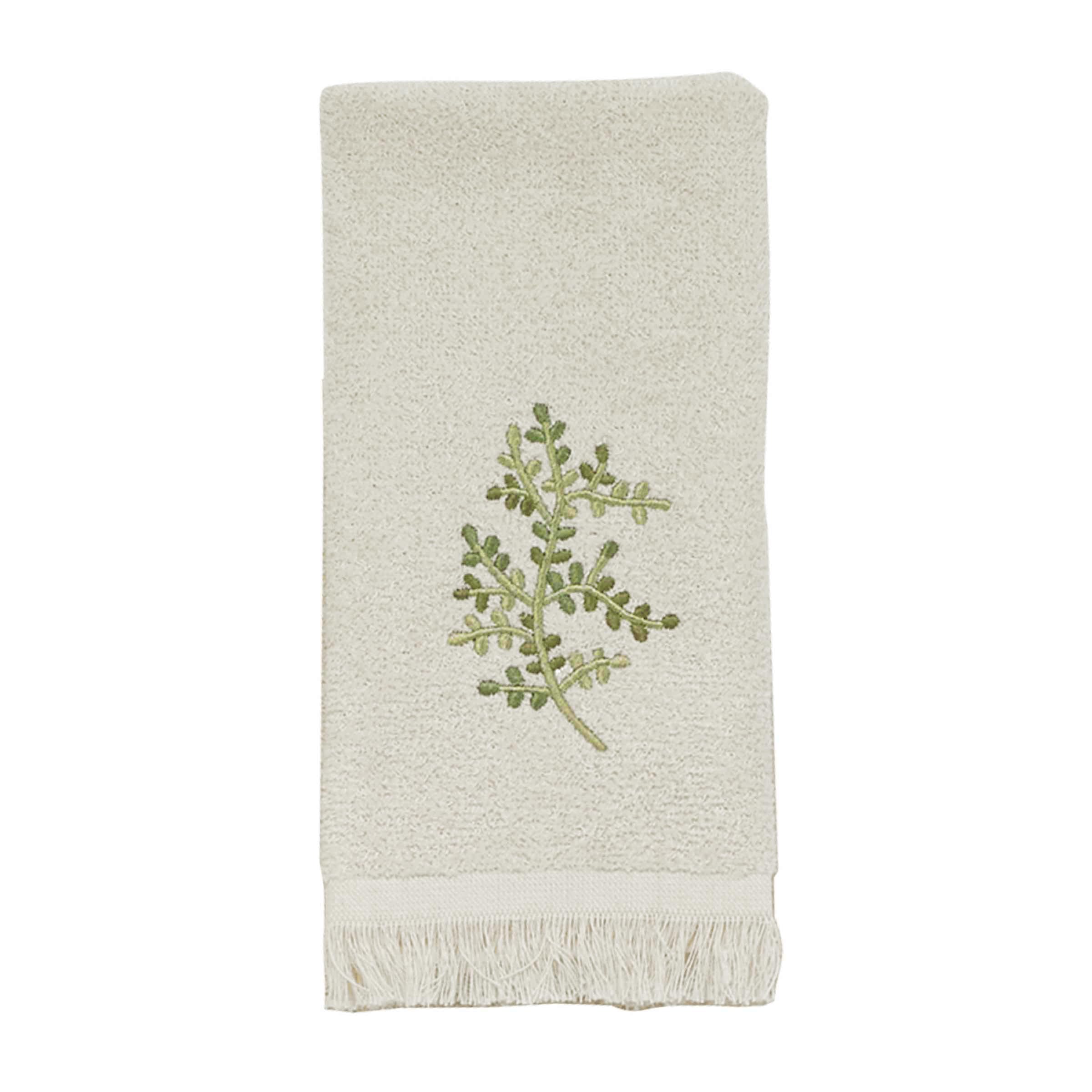 Avanti Linens Greenwood Fingertip Towel, Ivory, 18.00" x 11.00"