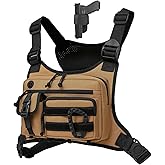 Muserise Outdoor Chest Bag For Men and Women, Tactical Vest For Running, Cycling, EDC Chest Pack Rig For Sports and Workouts