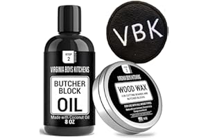 Virginia Boys Kitchens Butcher - Block Oil - no Mineral Oil - Food Grade Conditioner and Oil - Use for Wooden Cutting Boards - Full Size Wax and Oil and Wax Applicator