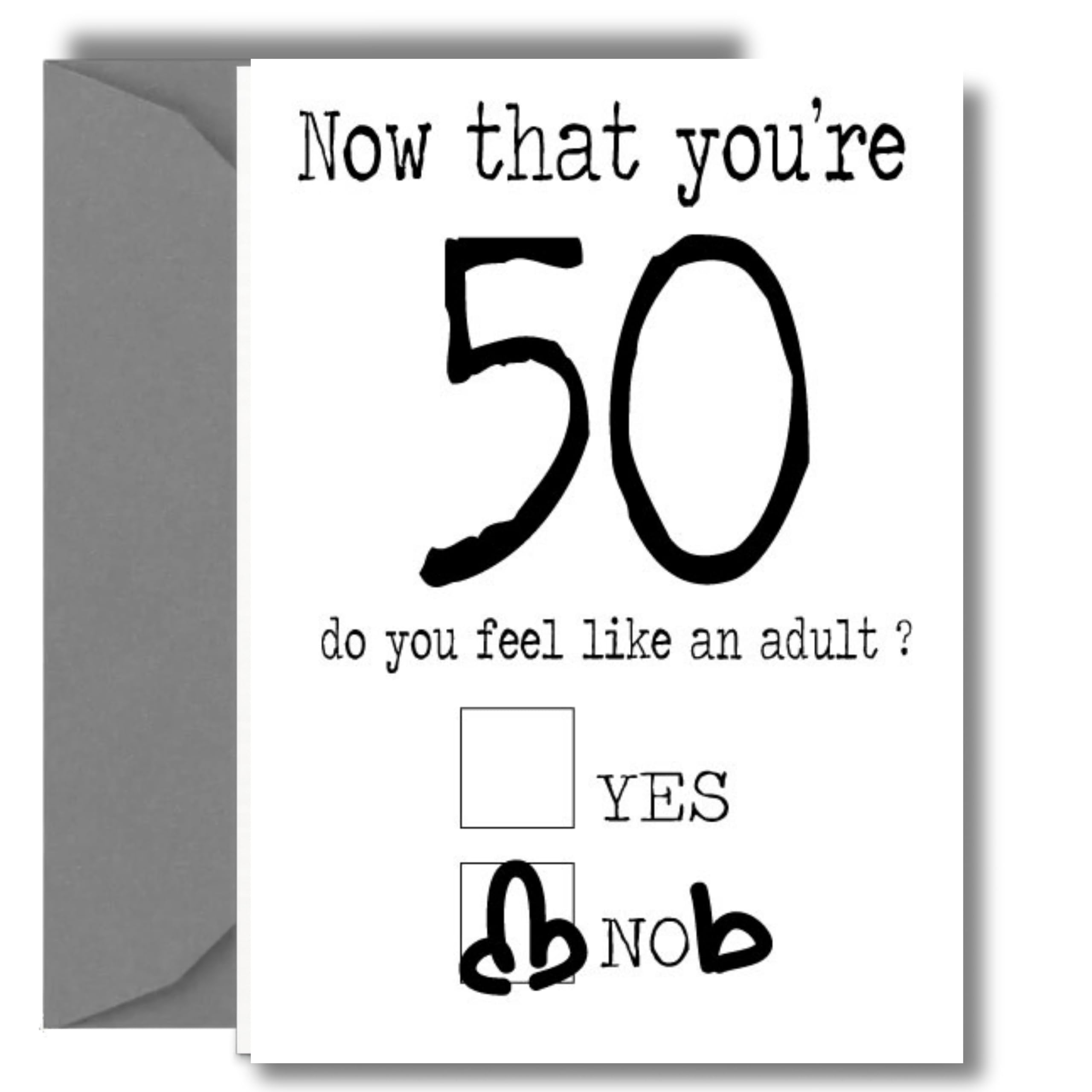 Funny Milestone Birthday Card For Him – 21st, 30th, 40th, 50th, 60th Age Range Collection (50th)
