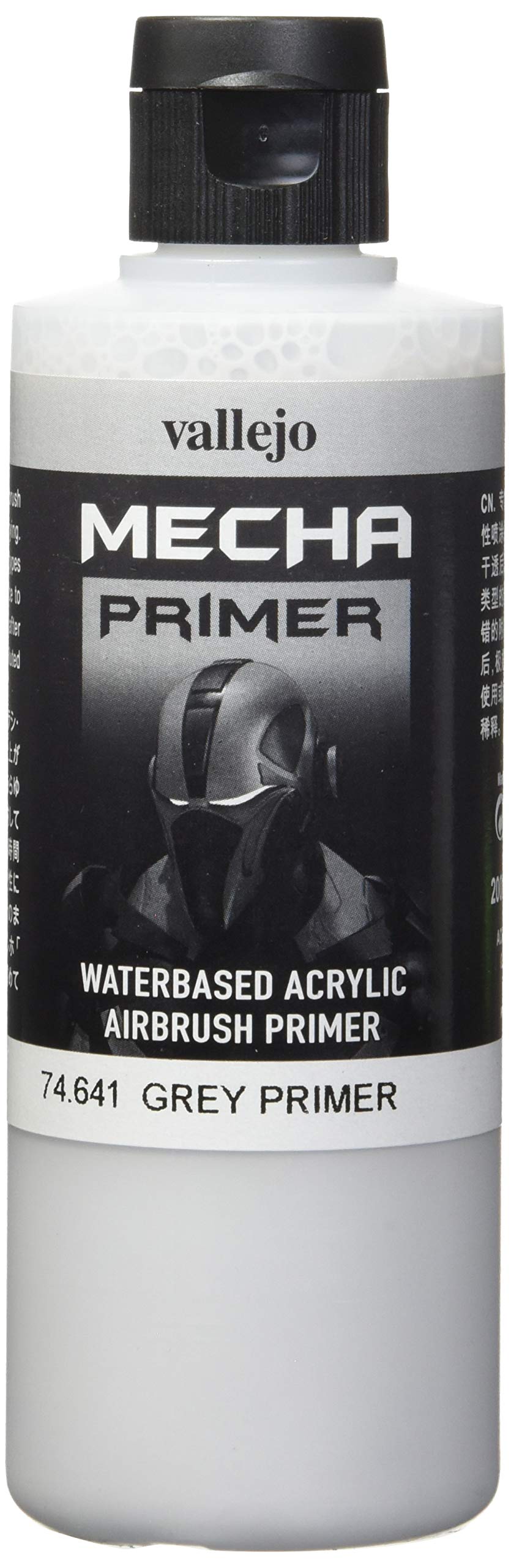Vallejo Mecha Color Acrylic Paint Primer Grey, High Resistance for Airbrush, Durable and Impact-Resistant Formula, Ideal for Model Painting and Miniatures