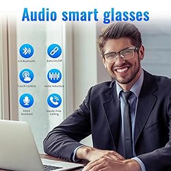 GenXenon Bluetooth Audio Smart Glasses, Blue Light