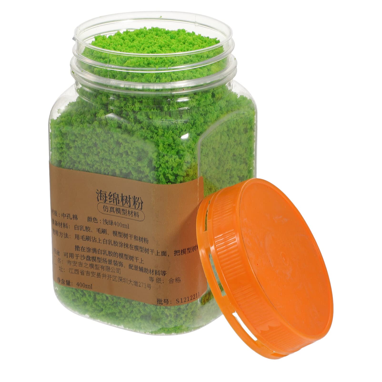 SEWACC Grass Scatter Tree Powder Model Tree Tufted Landscape Basing Material Flower Grass Dressing Scatter Flock for Miniatures Model (Light Green) Scene Layout