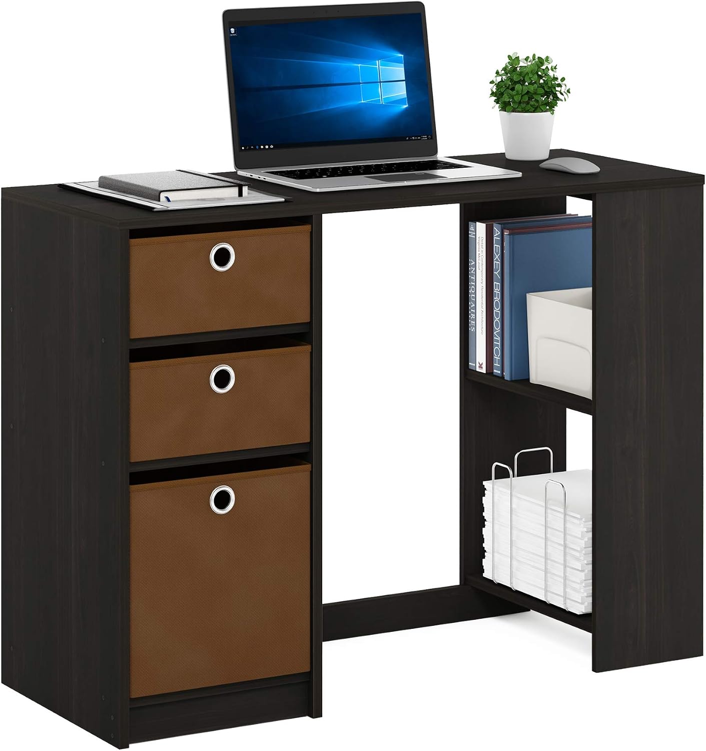 Furinno JAYA Modern Computer Desk, Writing Desk, Study Desk, Espresso - Image 5