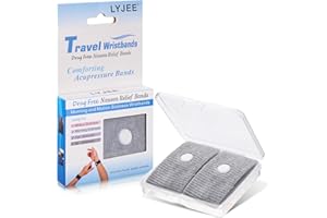 LYJEE Motion Sickness Relief Wristbands for Adult, Morning Sickness Bands for Pregnancy, Acupressure Wristband for Car Sea Si