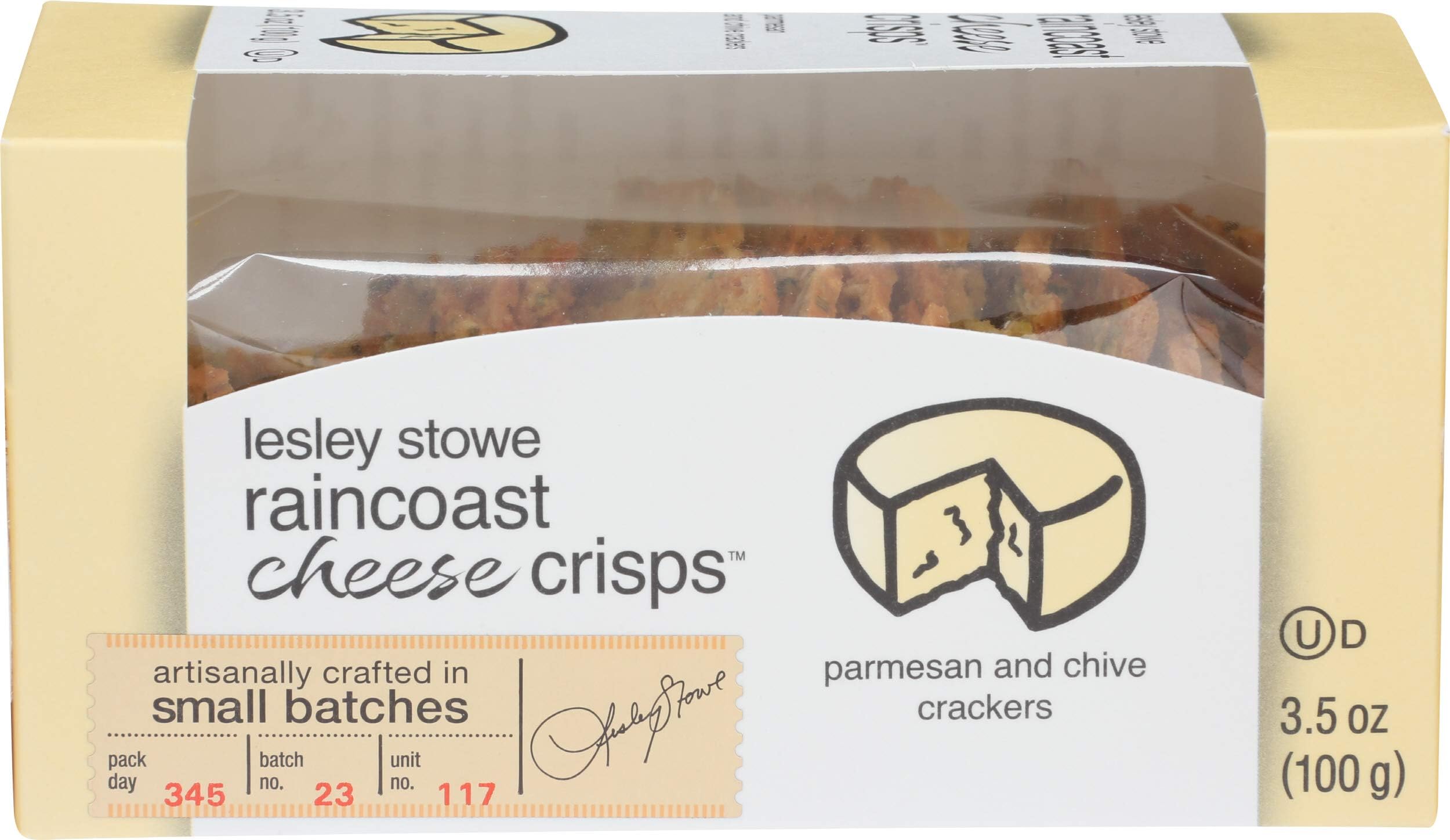 Raincoast Crisps, Crisps Parmesan And Chive, 3.5 Ounce