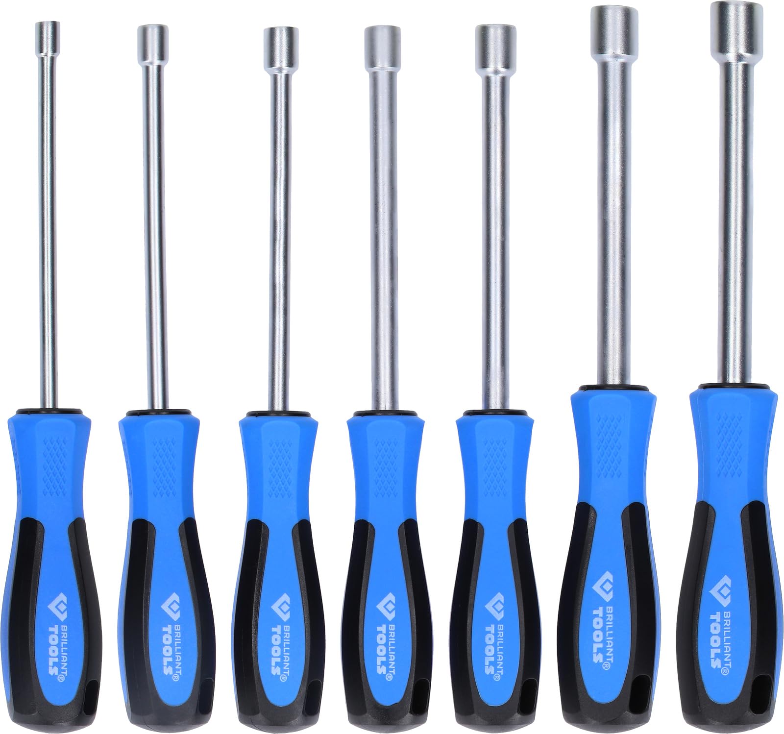 BRILLIANT TOOLS BT031070 Socket Screwdriver Set 7-Piece M5-M12 [Powered by KS Tools]