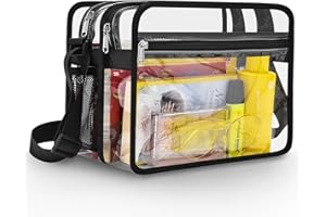 Mildbeer 2-Compartment Clear Stadium Messenger Bag for Concerts, Games & Events