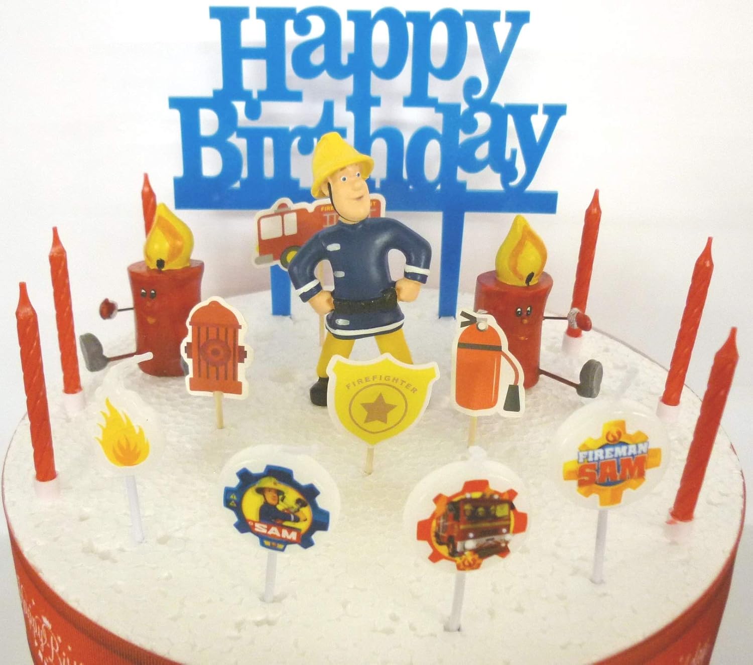 Ensemble De Figurines De Decoration De Gateaux Sam Le Pompier Accessoires De Decoration Patisserie