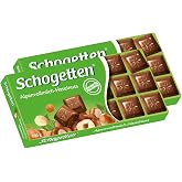 Schogetten Alpine Milk Chocolate with Hazelnuts Bar Candy Original German Chocolate 100g/3.52oz (Pack of 2)