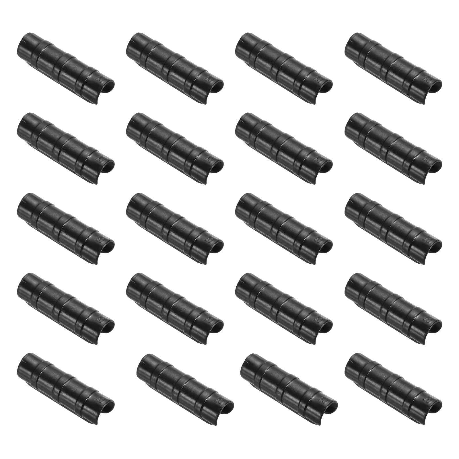PATIKIL Greenhouse Clamp, 60 Pack Plastic Garden Buildings Tube Clips Hoop for 3/4" 20mm Pipe Greenhouse Film Frame Sunshade Net, Black