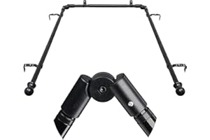 Bay Window Curtain Rods, U shaped Adjustable Curved Curtain Rods for Windows 59 to 184 Inches, Black 1 inch Renter Friendly H