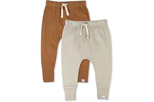 HonestBaby Multipack Honest Pants Joggers Pull on 100% Organic Cotton for Infant Baby and Toddler, Boys, Girls, Unisex