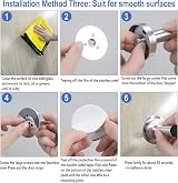 Northern Brothers 5cm Chrome Door Stop Pack of 6 with Self Adhesive or Wall view 7