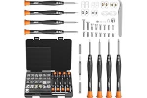 JOREST Eyeglass Repair Kit, Sunglasses/Glasses Repair Tool including Small Screws, Nose Pads and Screwdrivers, Glasses Fixing Kit; Christmas gift for people who wear glasses(Men/Women Adults Him/Her)