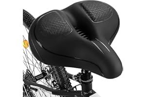 TONBUX Wide Bike Seat for for Men & Women, Comfortable Peloton Bike Seat Cushion, Large Bicycle Seat for Stationary, Exercise, Ebike, Cruiser, Mountain Bike