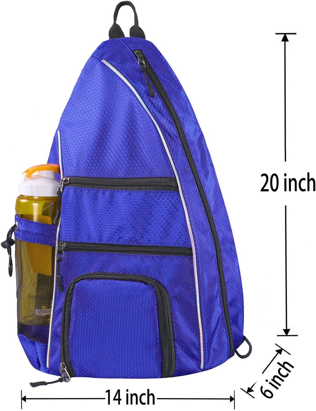 LLYWCM Sling Bag | Pickleball Bag - Reversible Crossbody Sling Backpack for Pickleball Paddles, Tennis, Pickleball Racket and Travel for Women Men (Blue) : Sports & Outdoors