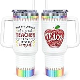iAOVUEBY Teacher Gifts for Women, 40oz Teachers Tumbler with Handle, Teacher Appreciation Gifts from Student, Gift For Teachers Women, Best Birthday Christmas End of Year Thank You Gift Coffee Mug