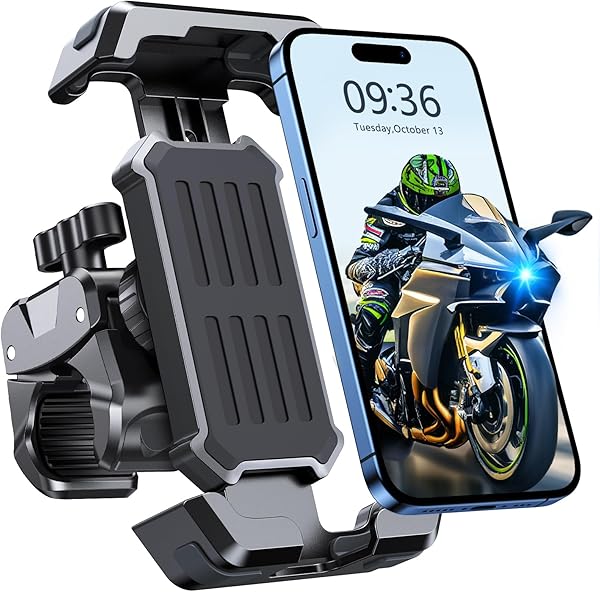 CIRYCASE Handyhalterung Fahrrad, [3s Installieren & Anti-Vibration] Handyhalterung Motorrad, 360° Drehbar & Veredelt Lenkerklemme, Handyhalter Fahrrad Rollentrainerzubehör für 4,7-6,8\