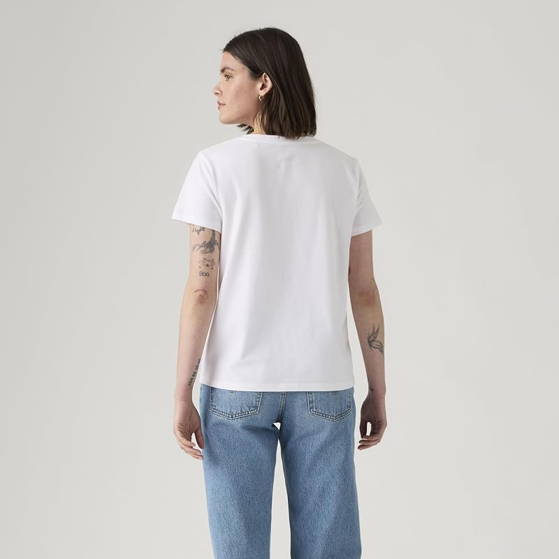 Lot de 2 t-Shirts à col V pour Femme, Lot de 2 t-Shirts à col en V, Blanc, M