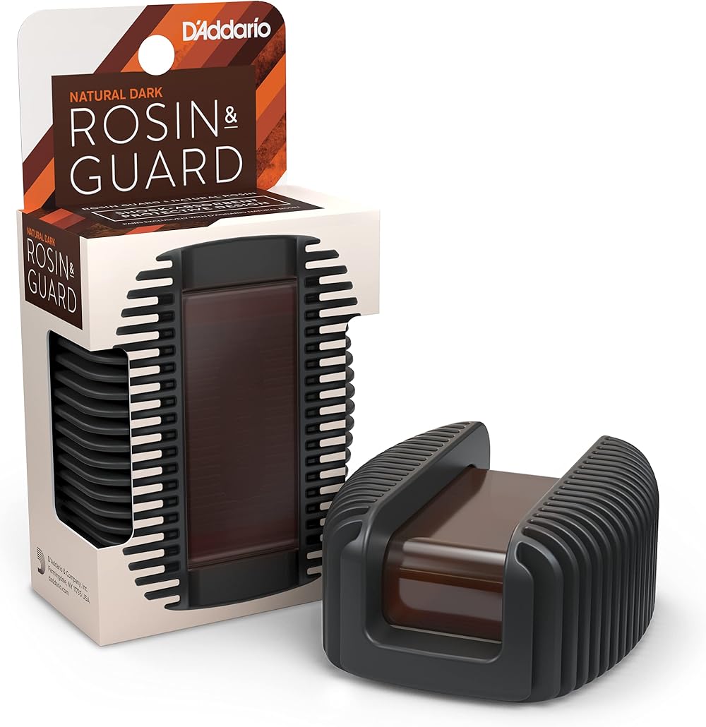 D'Addario Violin Rosin Guard with Dark Rosin Shock-Absorbent Magnetic
