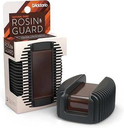 D'Addario Violin Rosin Guard with Dark Rosin Shock-Absorbent Magnetic