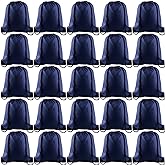 KUUQA Drawstring Backpack, 25Pcs Navy Blue, Lightweight Gym Bag for Sports, Travel, Yoga