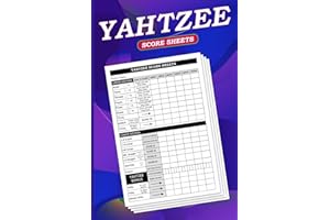 Yahtzee Score Sheets: 110 Double Sided Yahtzee Score Pads for Scorekeeping | 6"x9" Yahtzee Score Cards