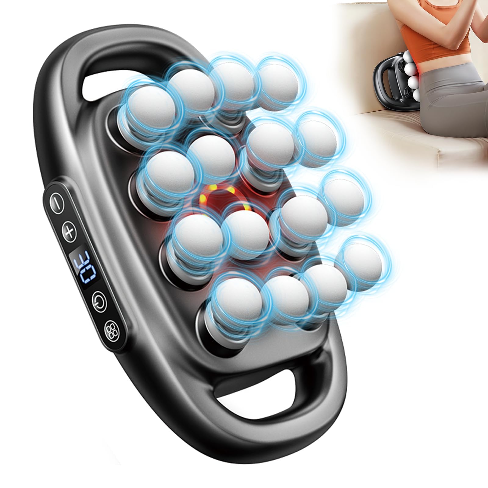 Photo 1 of 16-Head Massage Gun Kit, With 3 Modes And 30 Levels Of Adjustable Strength, Electric Deep Tissue Massager For Neck, Shoulder, Back, Leg Muscle Pain Relief, Ideal Gift For Women, Men, Moms And Dads