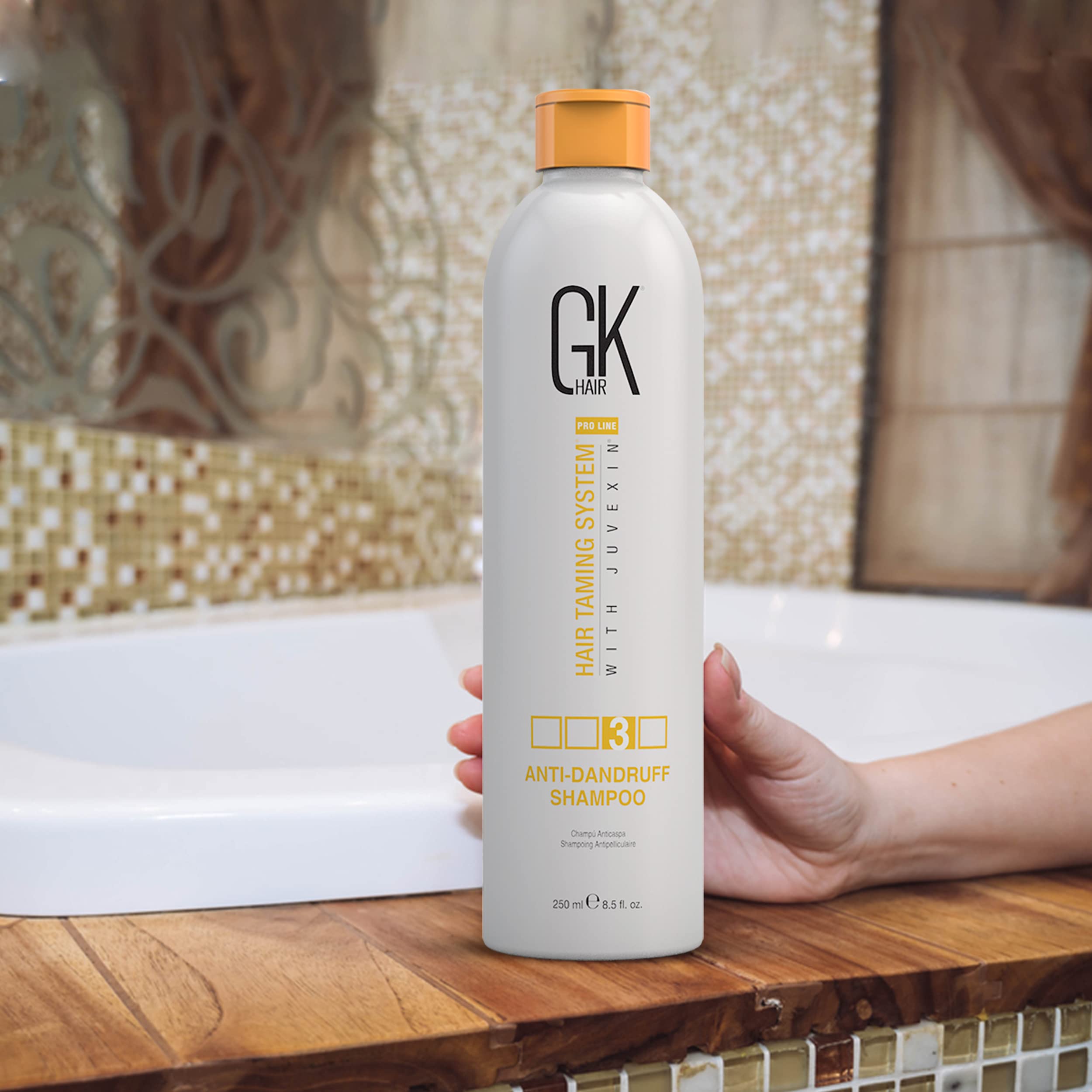 GK HAIR Anti-Dandruff Shampoo Feel the Relief as Itching and Flakes Fade Away, Leaving Your Scalp Refreshed and Hair Soft, Smooth, and Full of Life – Sulfate-Free, 8.5 Fl Oz
