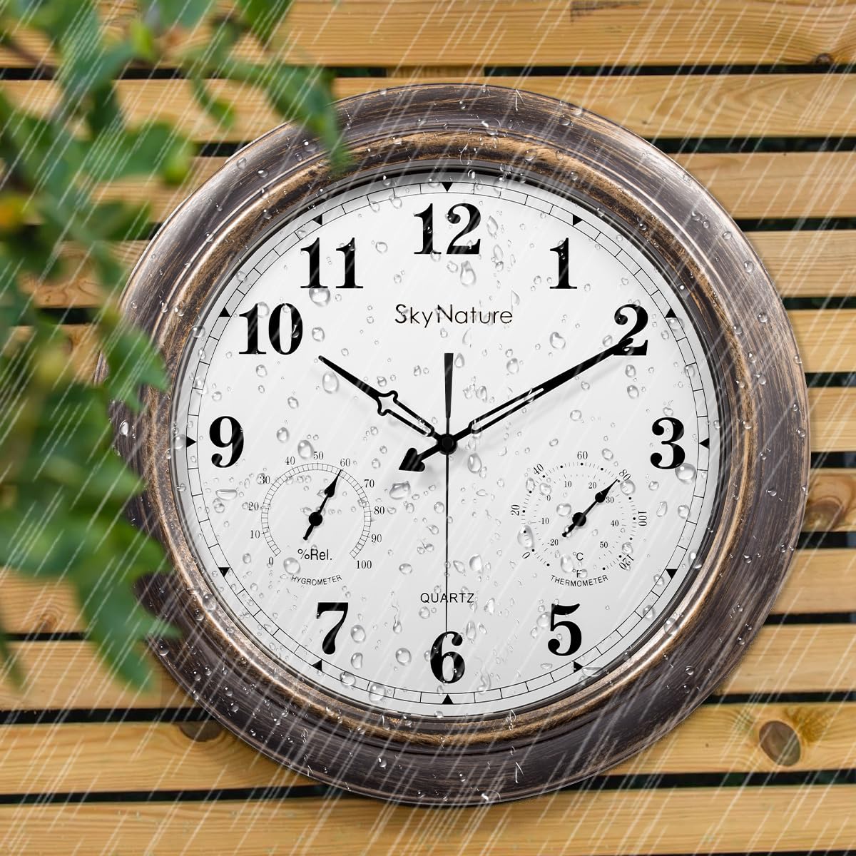 SkyNature Outdoor Clocks, 18 Inch Large Indoor Outdoor Wall Clock