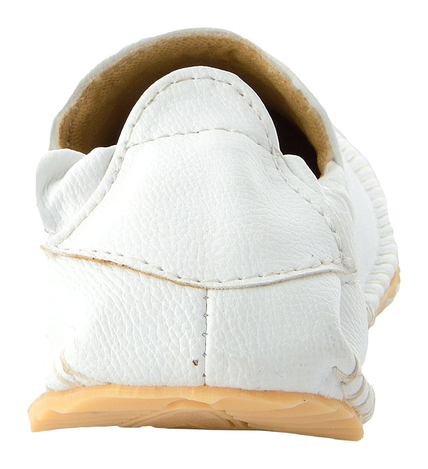 hot man men's white synthetic loafers-7 (hm-5050-white_7)