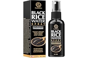 Psalmonica Rice Water for Hair Growth, Hair Growth Serum with Rosemary Oil for Hair Growth, Rice Water Spray, Hair Growth Oil, Hair Loss Treatments for Women and Men Ateomnza (Black)