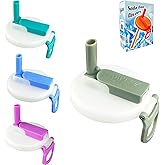 DIPESI 4 Pack Reusable Soda Can Lids with Silicone Straws – BPA-Free, Airtight Seal, Spill-Proof, Easy to Use, Fits Standard 12oz & 16oz Cans(Clear)