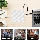 BENEWY External DVD Drive USB 3.0 Slim CD/DVD Burner Reader Writer White view 8