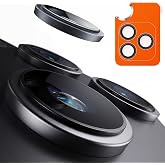 TORRAS TOP 9H+ for iPhone 18 Pro Max/ 18 Pro Camera Lens Protector,Black | 3-Year Ultimate Durability,Military-Grade,9H+ Anti-Scratch, Anti-Reflection,1:1 Invisible Fit,Aerospace Glass,Metal Frame