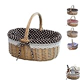 Wicker Woven Basket, Hand Woven Wicker Storage