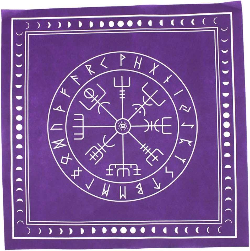 Sitonelectic Tarot Cloth - Tarot Tablecloth Rune Divination Altar Patch Tarot Table Cover Square 50 * 50cm