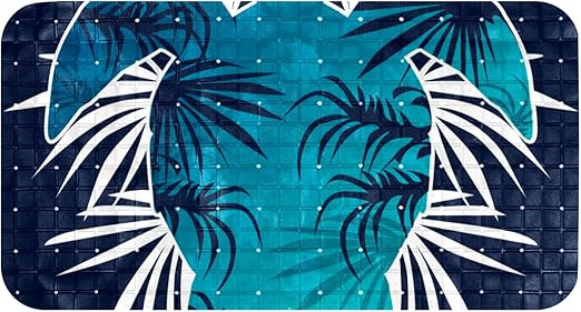 nakw88 Alfombra de baño azul Summer Tropical Tortoise 14,7 x 26,9