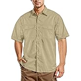 NY Threads Men's Work Shirt Two Pockets Short Sleeve Durable Work Wear
