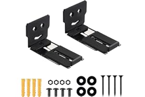 ChimimeDecor Sound Bar Wall Mount Bracket Hold up to 50KG Universal Speaker Mounting Shelf Adjustable (3.32"-5") for Samsung,