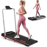 Walking Pad Treadmill, Wenoker Under Desk Treadmill with Handle Bar, Portable Foldable Walking Pad for Home/Office, 3 in 1 Folding Compact Desk Treadmill with Remote Control, Free Installation,300 Lbs