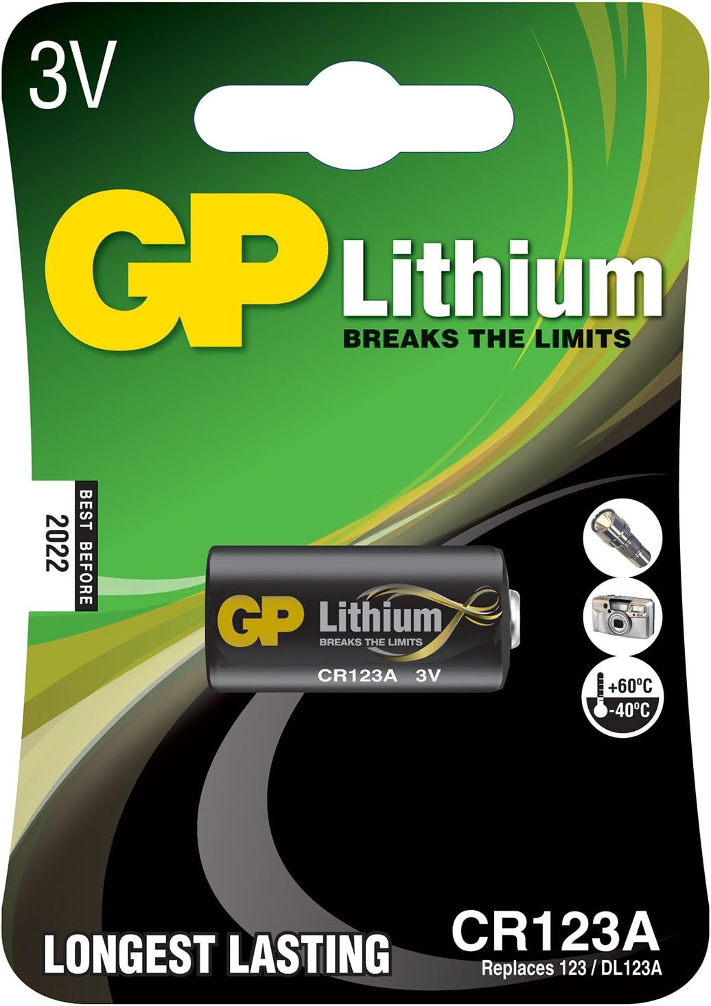 GP Batteries LITHIUM CR123A 16,8X34,5MM 3VOLT PER STUK Amazon.it