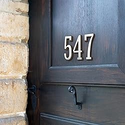 HASWARE 4 Inch Self Adhesive House Number, Modern